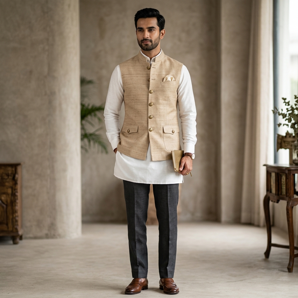 Signature Nehru jacket and ethnic waistcoats in Kolkata - Tanbir Style Zone